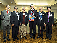 From left: Prof. Ma Zhiming, Prof. Tong Qingxi, Prof. Lin Qun, VC Prof. Joseph Sung,  Prof. Chen Yong  and Prof. Zhou Chenghu